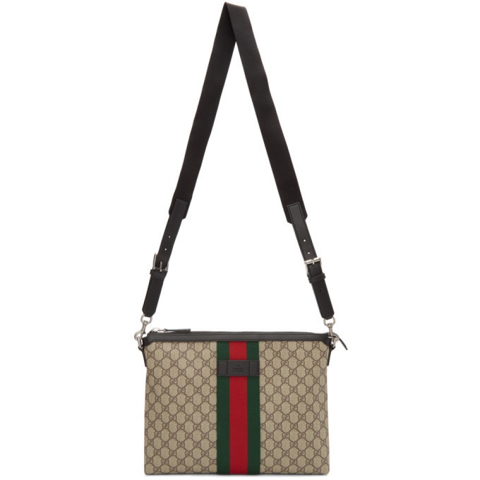 Photo: Gucci Beige Medium GG Supreme Messenger Bag