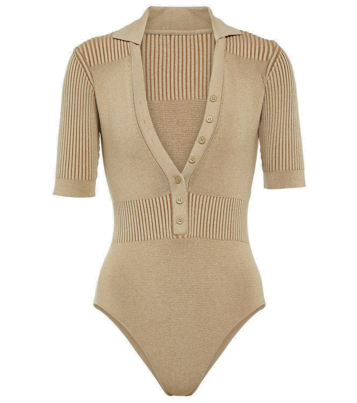 【送料&関税込】Jacquemus Open Back Stretched Bodysuit JACQUEMUS Carozzu open-back cutout stretch-jersey bodysuit
