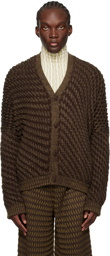 Isa Boulder Brown Sloweave Cardigan