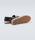 Manolo Blahnik Nerano leather-trimmed suede espadrilles