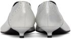 Comme des Garçons Silver Kitten Heel Oxfords