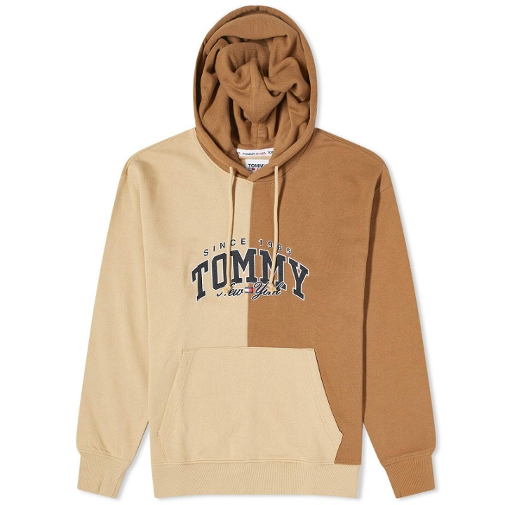 Photo: Tommy Jeans Men's Two Tone Popover Hoodie in Beige