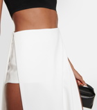 Mônot Side-slit jersey maxi skirt