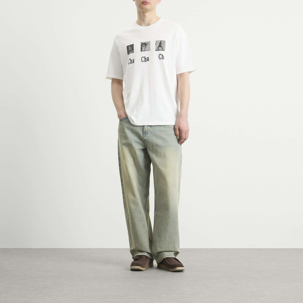 ACMH by Magic Castles Men's Cha Cha Cha T-Shirt in Off White
