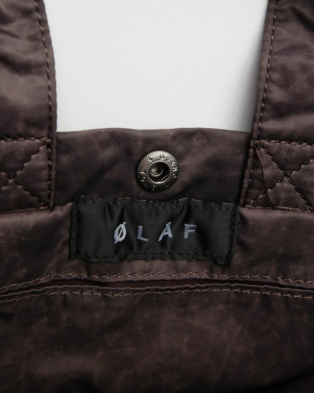 ØLÅF NYLON MINI TOTE Brown Womens Messenger & Crossbody Bag