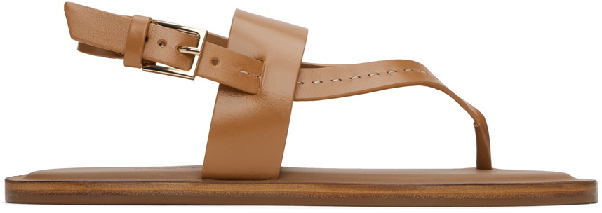Max Mara Tan Thongstitch Sandals