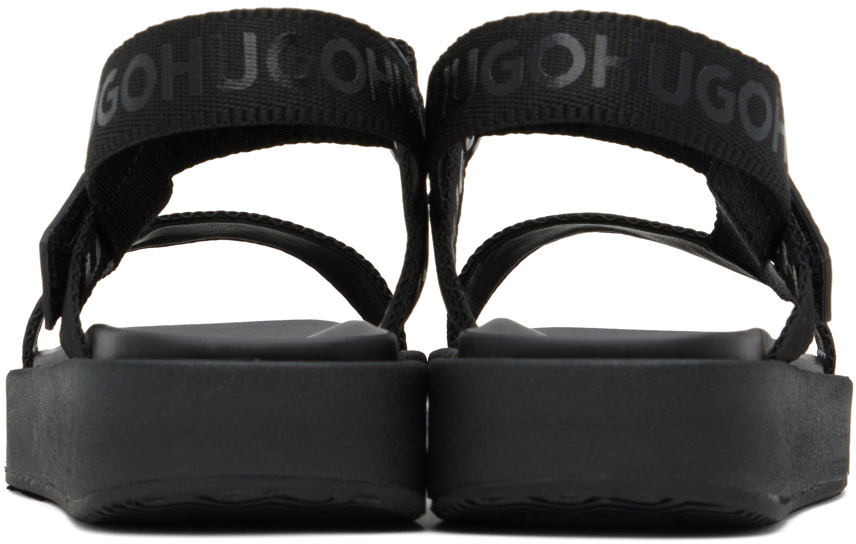Hugo Black Emma Strap Sandals