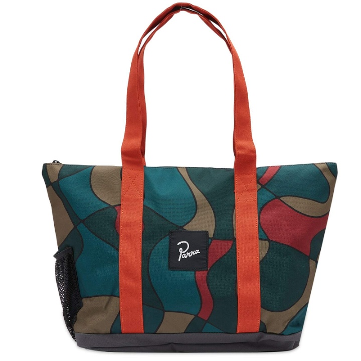 Photo: By Parra Men's Trees In Wind Tote Bag in Stone Grey