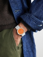 NOMOS Glashütte - Tangente 38 Date Boje Limited Edition Hand-Wound 37.5mm Stainless Steel and Webbing Watch, Ref. No. 179.S17