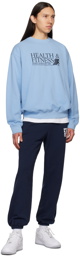 Sporty & Rich Blue 'Health & Fitness' Sweatshirt