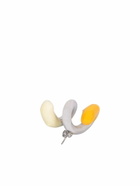 Sunnei Fusillo Rubberized Silver/ Beige Earrings