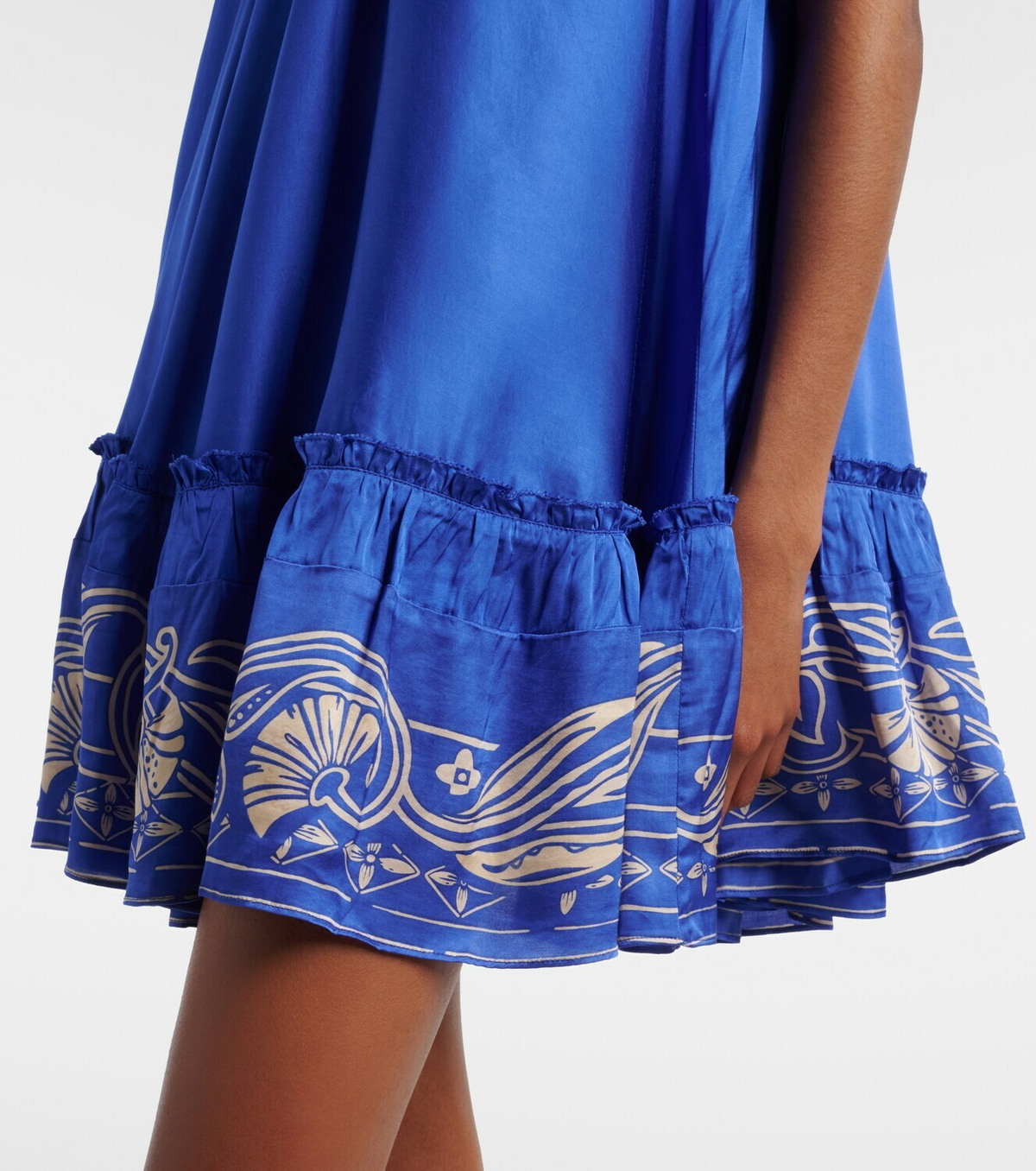Poupette St Barth Cleo embellished floral satin minidress