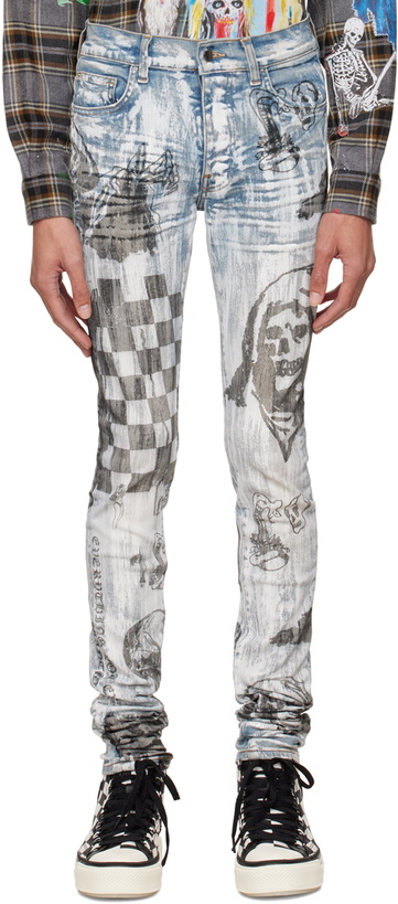 Photo: AMIRI Indigo Wes Lang Sketch Jeans