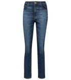 J Brand - Tegan high-rise straight jeans