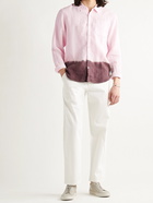 JAMES PERSE - Dip-Dyed Slub Linen Shirt - Pink - 3