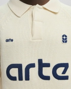 Arte Antwerp Polo Futebol Knit Beige Mens Pullover
