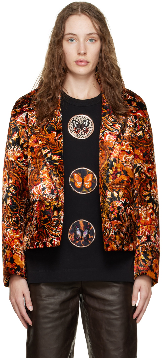Dries Van Noten Orange Vondi Jacket Dries Van Noten