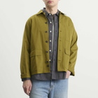 Drake's Men's Textured Twill 3-Pocket Overshirt in Military Grn