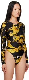 Versace Jeans Couture Black Chain Couture Bodysuit