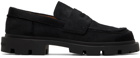 Maison Margiela Black Calf-Hair Loafers