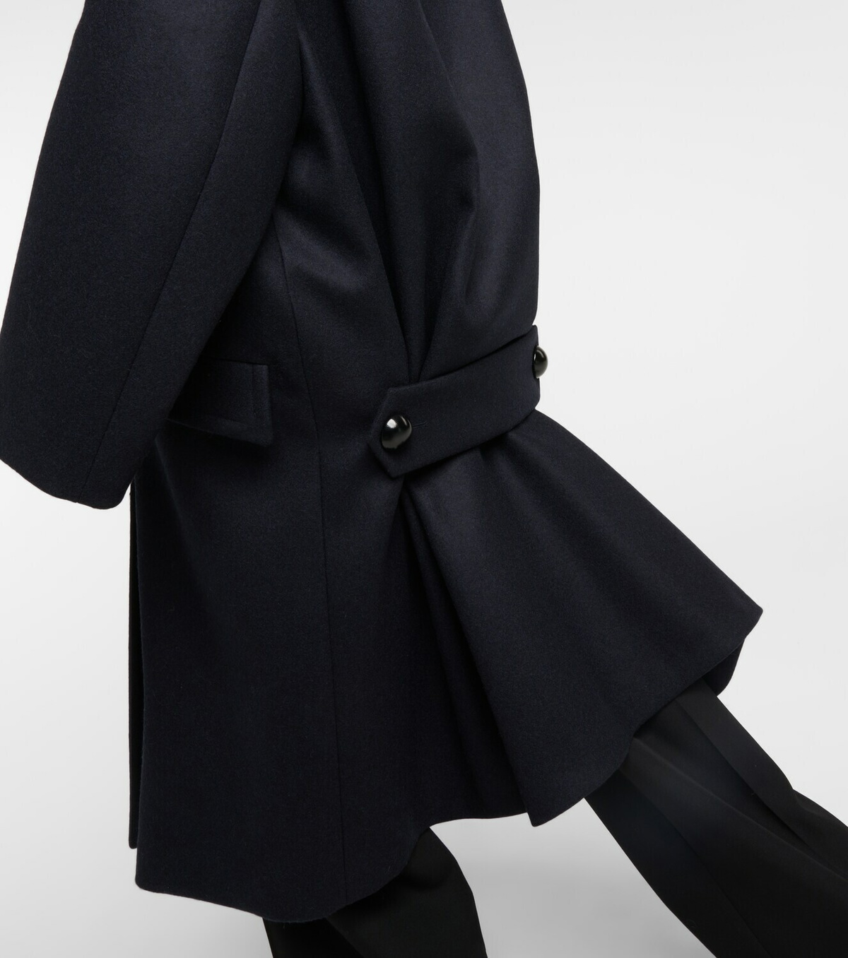 Alaïa Double-breasted wool long peacoat ALAÏA