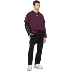 ADER error SSENSE Exclusive Purple and Black ASCC Football Fit Long Sleeve T-Shirt