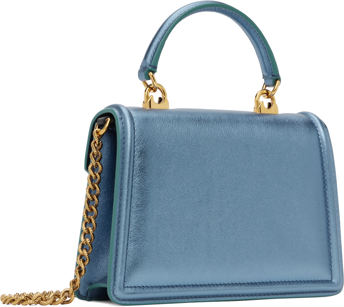 Dolce&Gabbana Blue Small Devotion Top Handle Bag Dolce & Gabbana