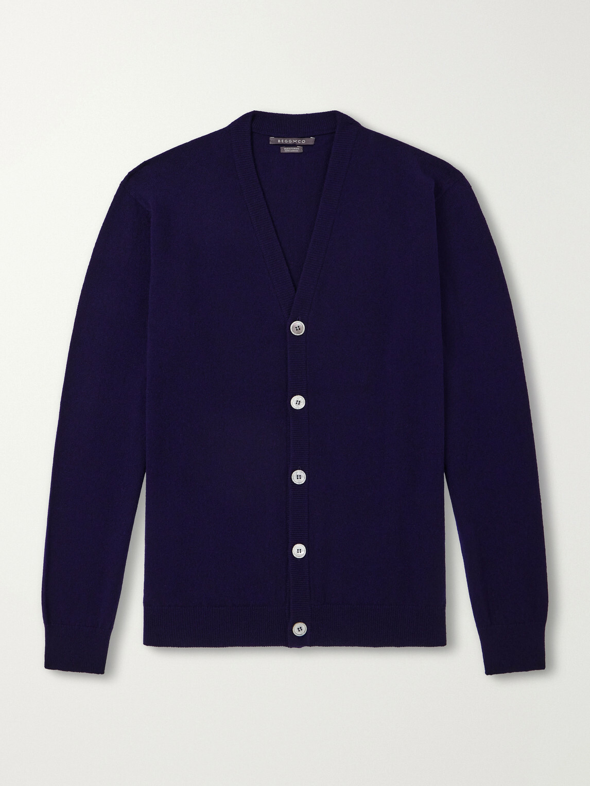 Begg & Co - Heriot Cashmere Cardigan - Blue