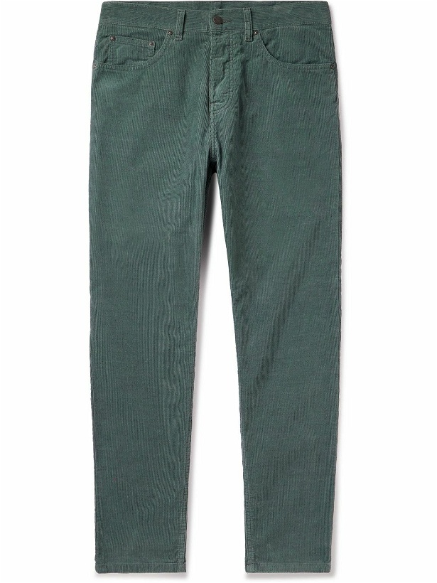 Photo: Carhartt WIP - Newel Tapered Cotton-Corduroy Trousers - Green