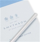 Smythson - Mara Croc-Effect Leather Bridge Set - Midnight blue