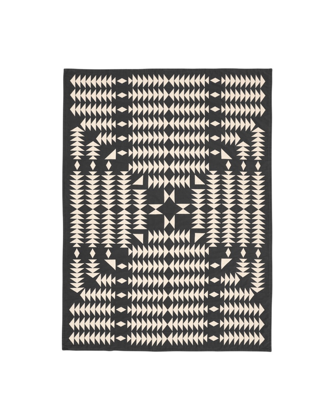 Photo: Pendleton Twin Cotton Matelassé Blanket Mdnight