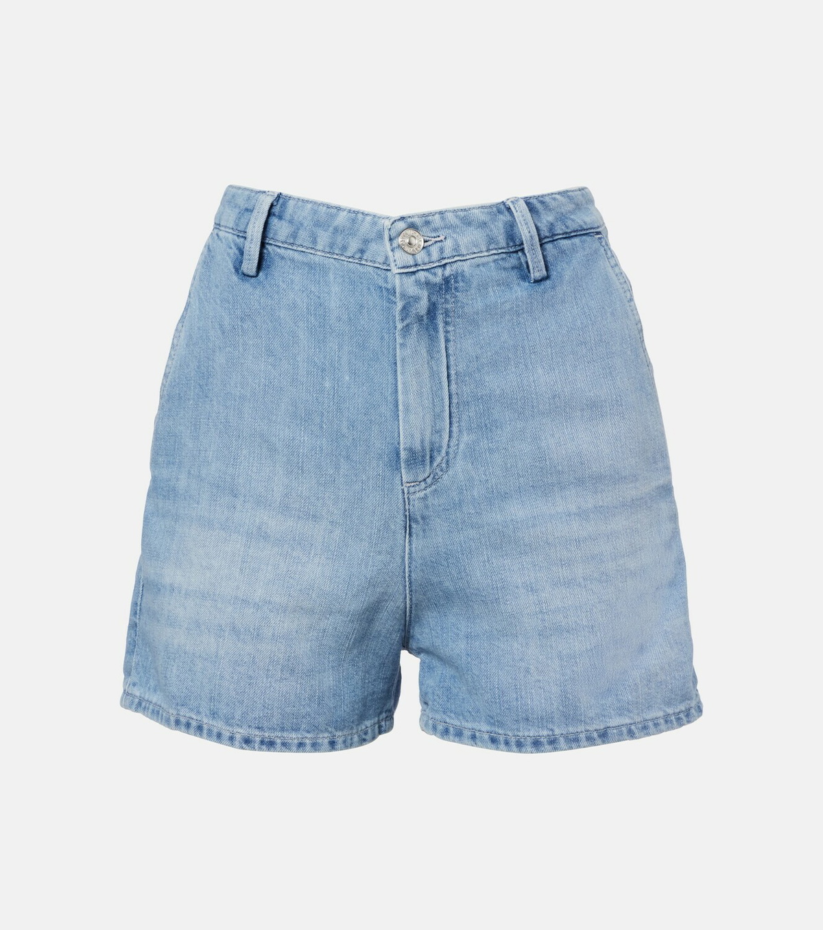 7 For All Mankind Cotton and linen denim shorts