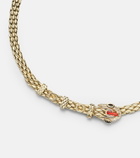 Yvonne Léon Python 9kt gold choker with diamonds
