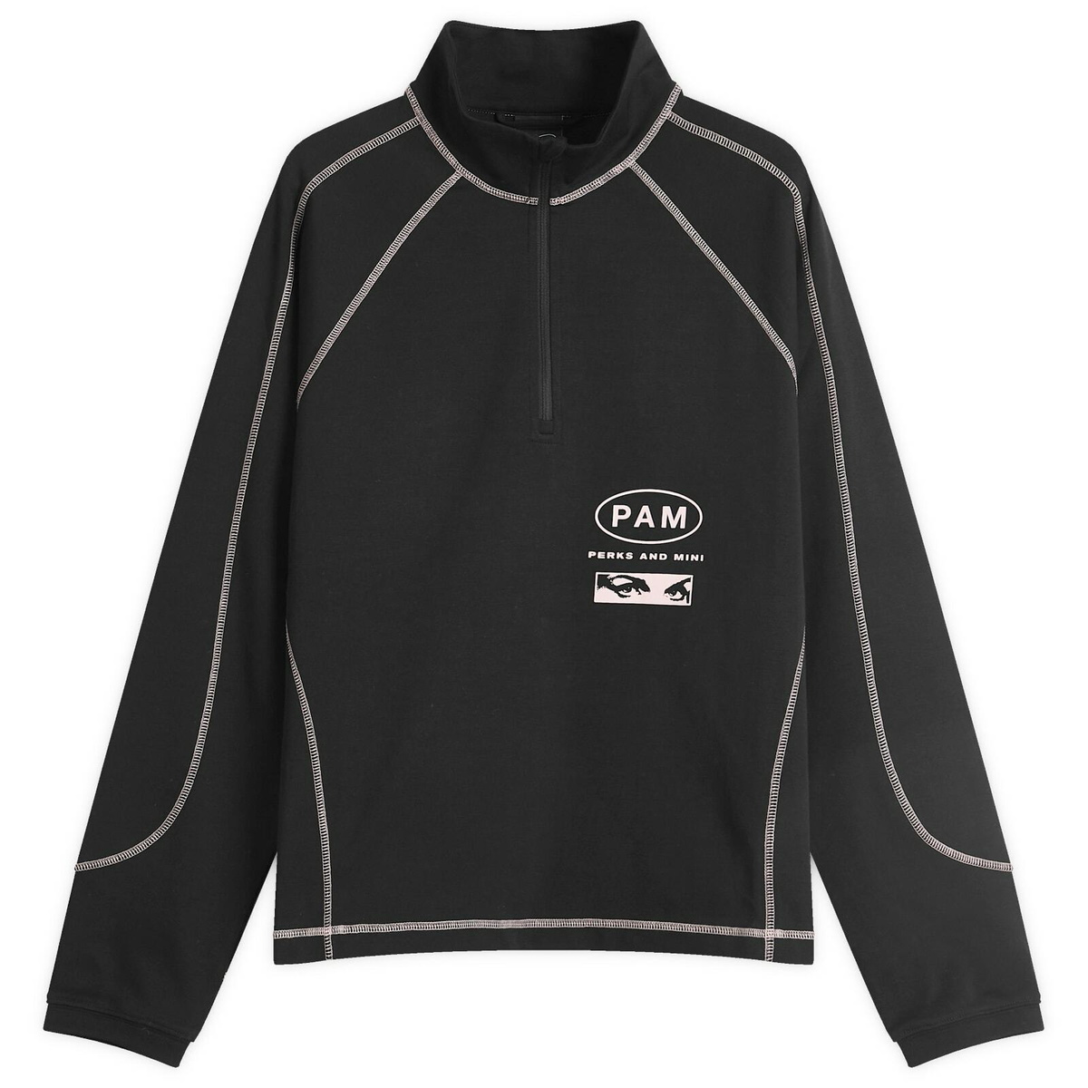 P.A.M. Men's KU Zip Pullover in Black