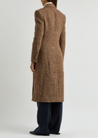 Zimmermann Illustration Hourglass Double-breasted Wool-blend Coat Brown