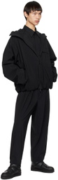 Y's Black Spread Collar Shirt