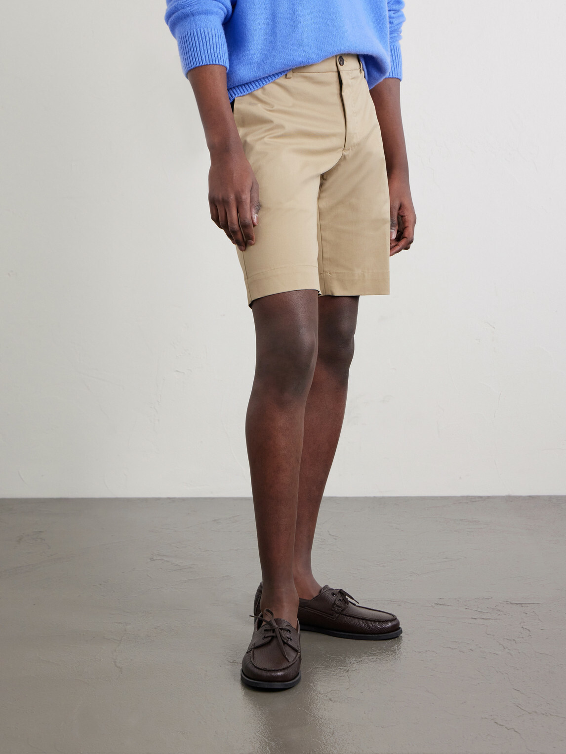 Slowear - Slim-Fit Cotton-Blend Gabardine Chino Shorts - Neutrals