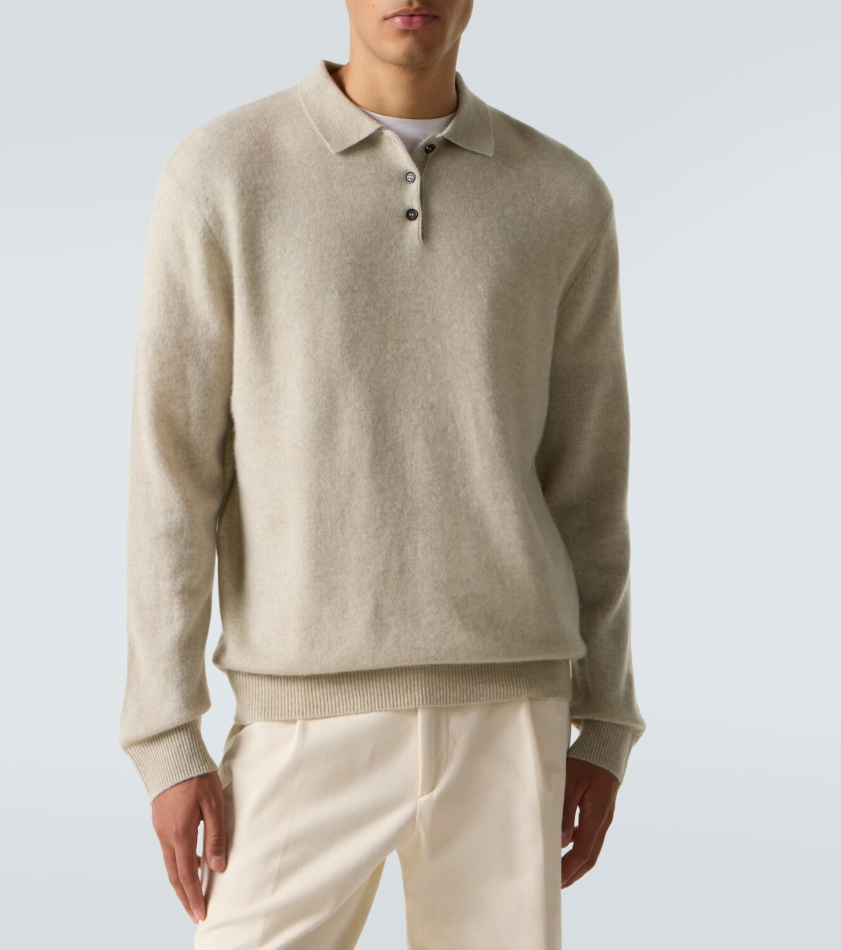 Le Kasha Crete cashmere polo sweater