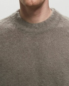 Ami Paris Crewneck Sweater Grey - Mens - Pullovers