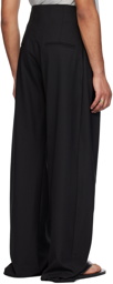 Aaron Esh Black Pleated Trousers