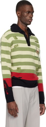Andersson Bell Multicolor Stripe Damaged Polo