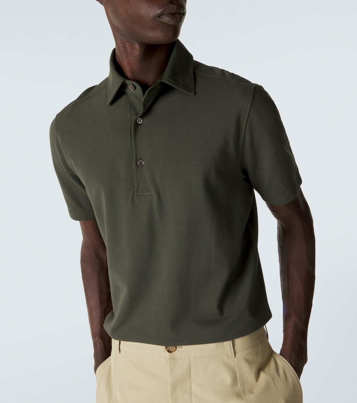 Loro Piana Brenna cotton piqué polo shirt