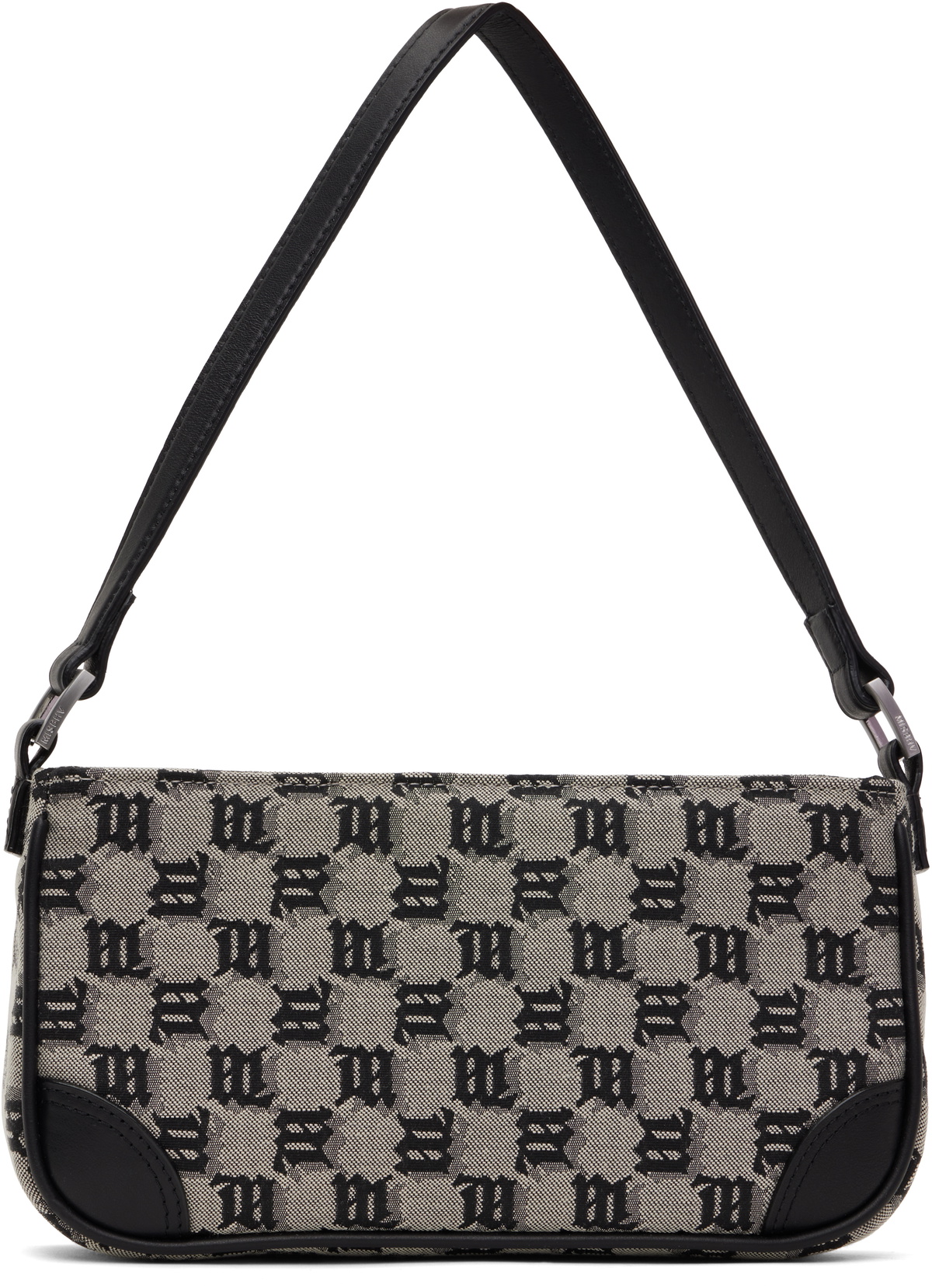 MISBHV Beige & Black Jacquard Monogram 90s Mini Bag
