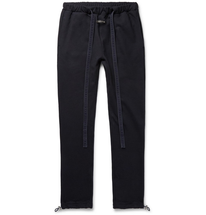 Photo: Fear of God - Slim-Fit Loopback Cotton-Jersey Sweatpants - Navy