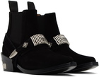 Toga Pulla Black Ankle Strap Chelsea Boots
