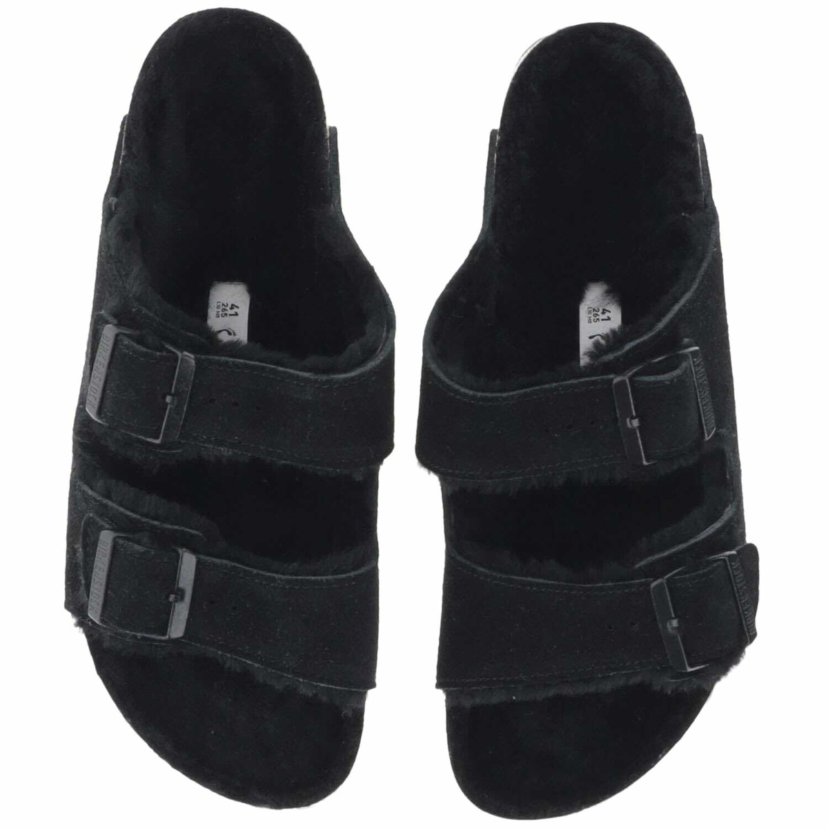 Birkenstock Arizona Suede And Shearling Sandals