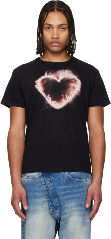 Photo: R13 Black 'Flaming Heart' Boy T-shirt