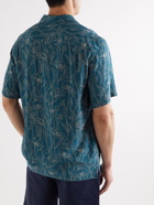 Club Monaco - Camp-Collar Floral-Print Woven Shirt - Blue