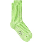 Rostersox Neon Slub Sock in Green