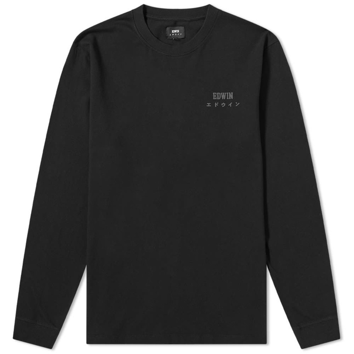 Photo: Edwin Long Sleeve Logo Chest Tee